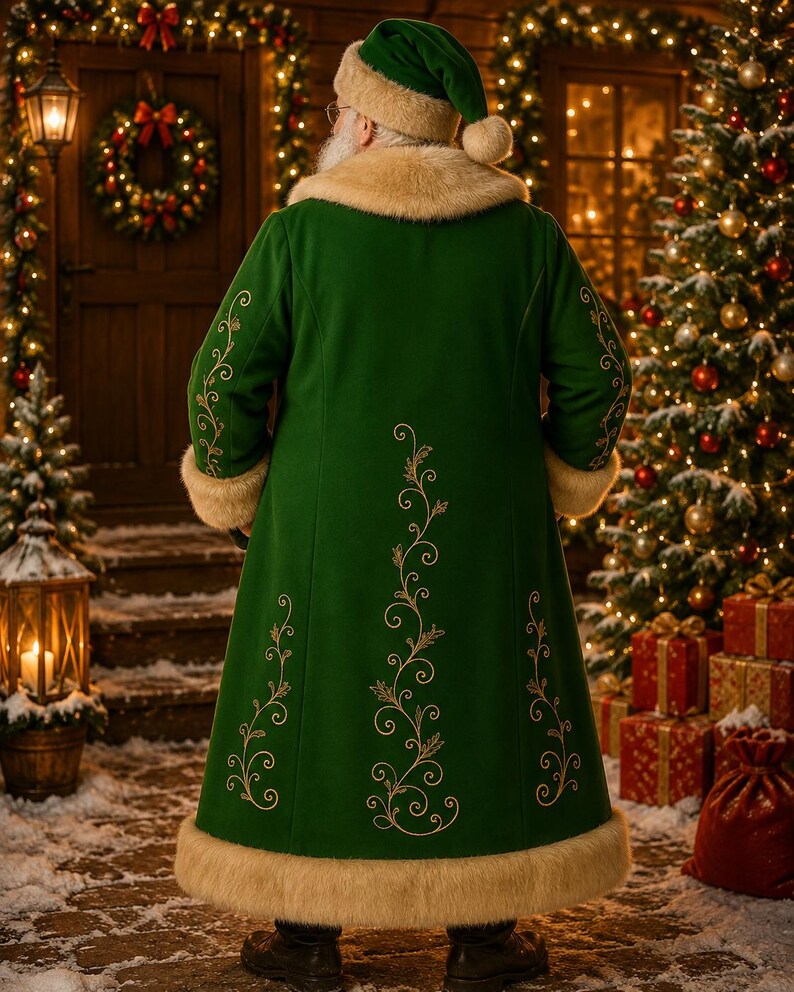 Blue Father Christmas Coat, view 9