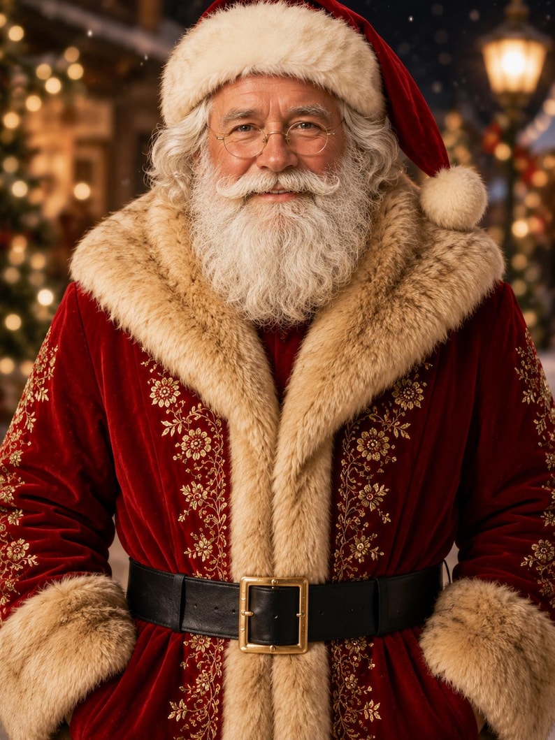 Custom Santa Claus Suit – Embroidered Red Christmas Costume, view 5