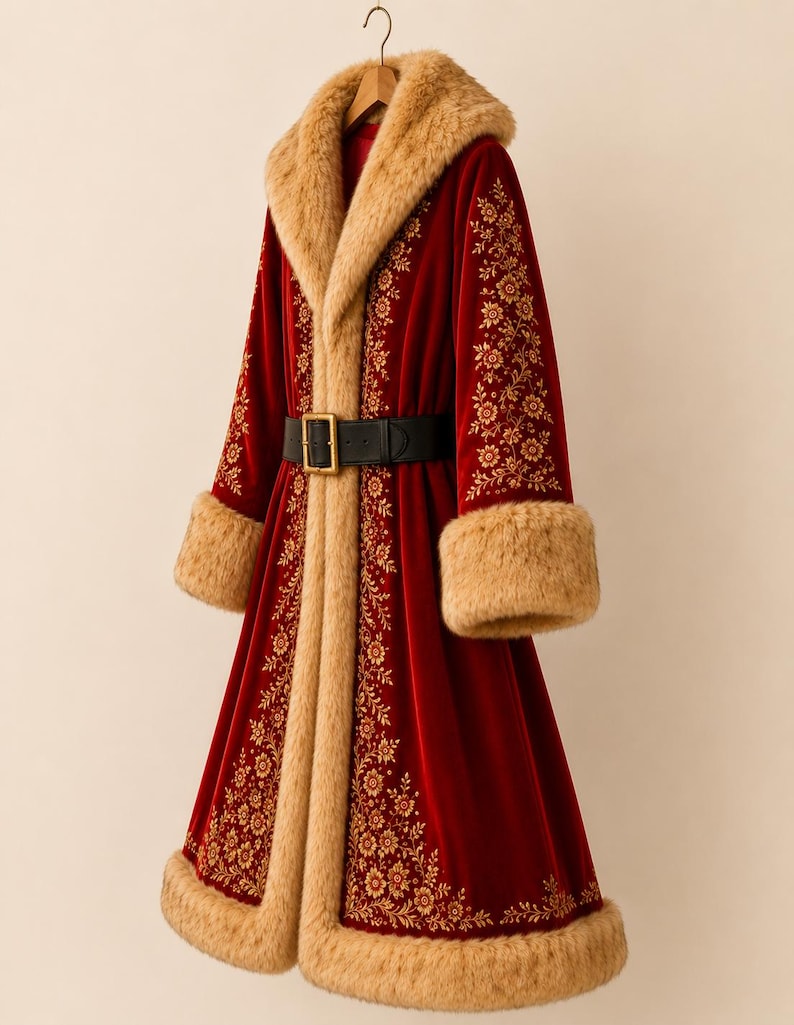 Custom Santa Claus Suit – Embroidered Red Christmas Costume, view 6