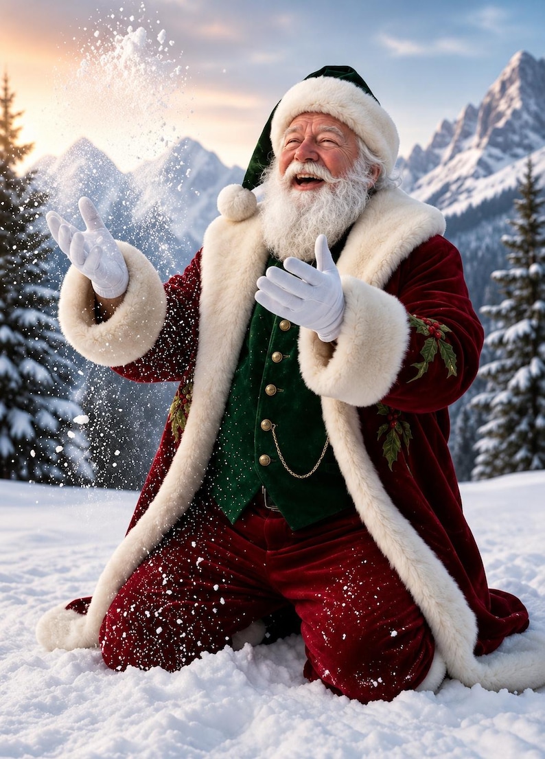 Luxury Handmade Santa Claus Costume Set: North Pole, view 10