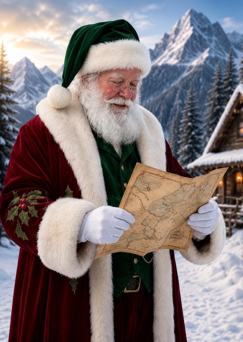 Luxury Handmade Santa Claus Costume Set: North Pole, view 7