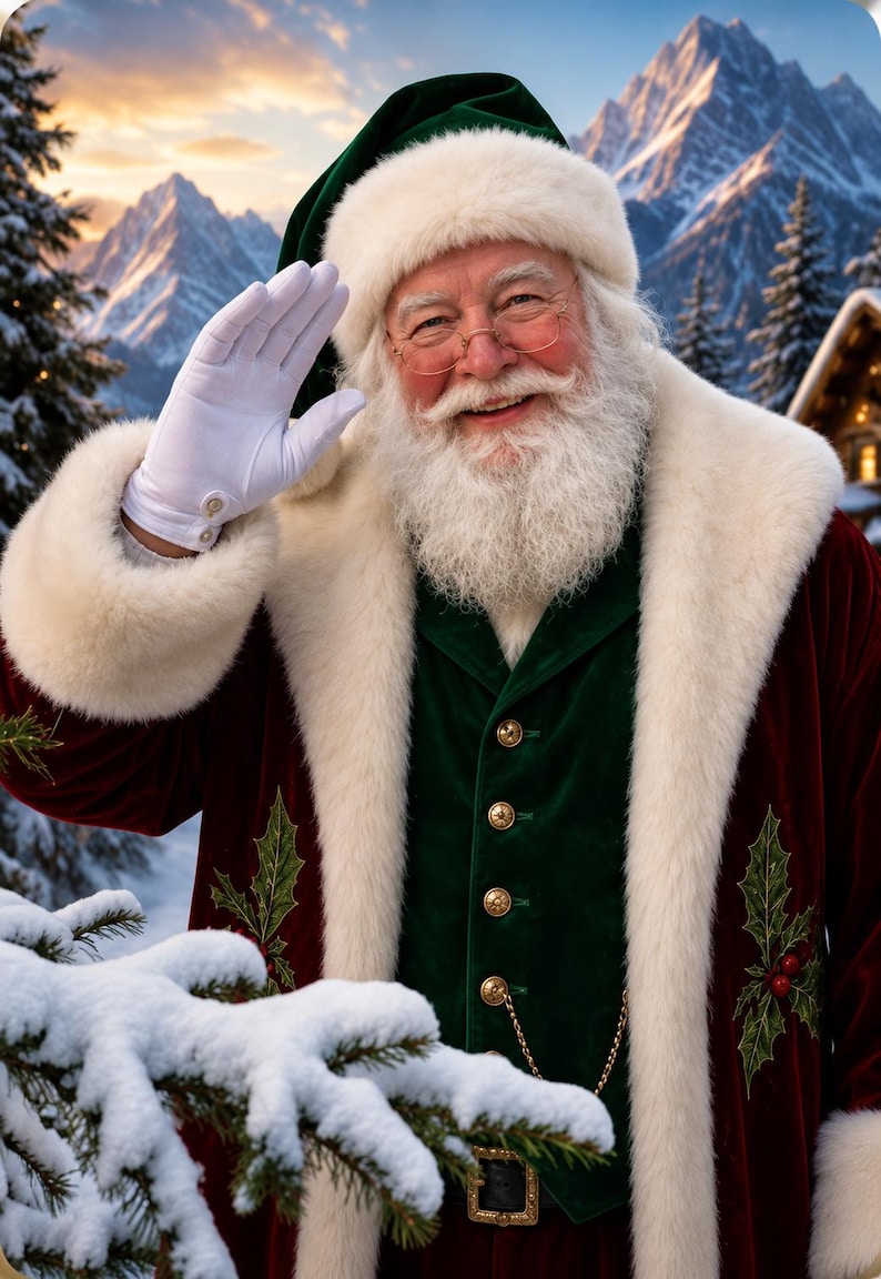Luxury Handmade Santa Claus Costume Set: North Pole, view 8