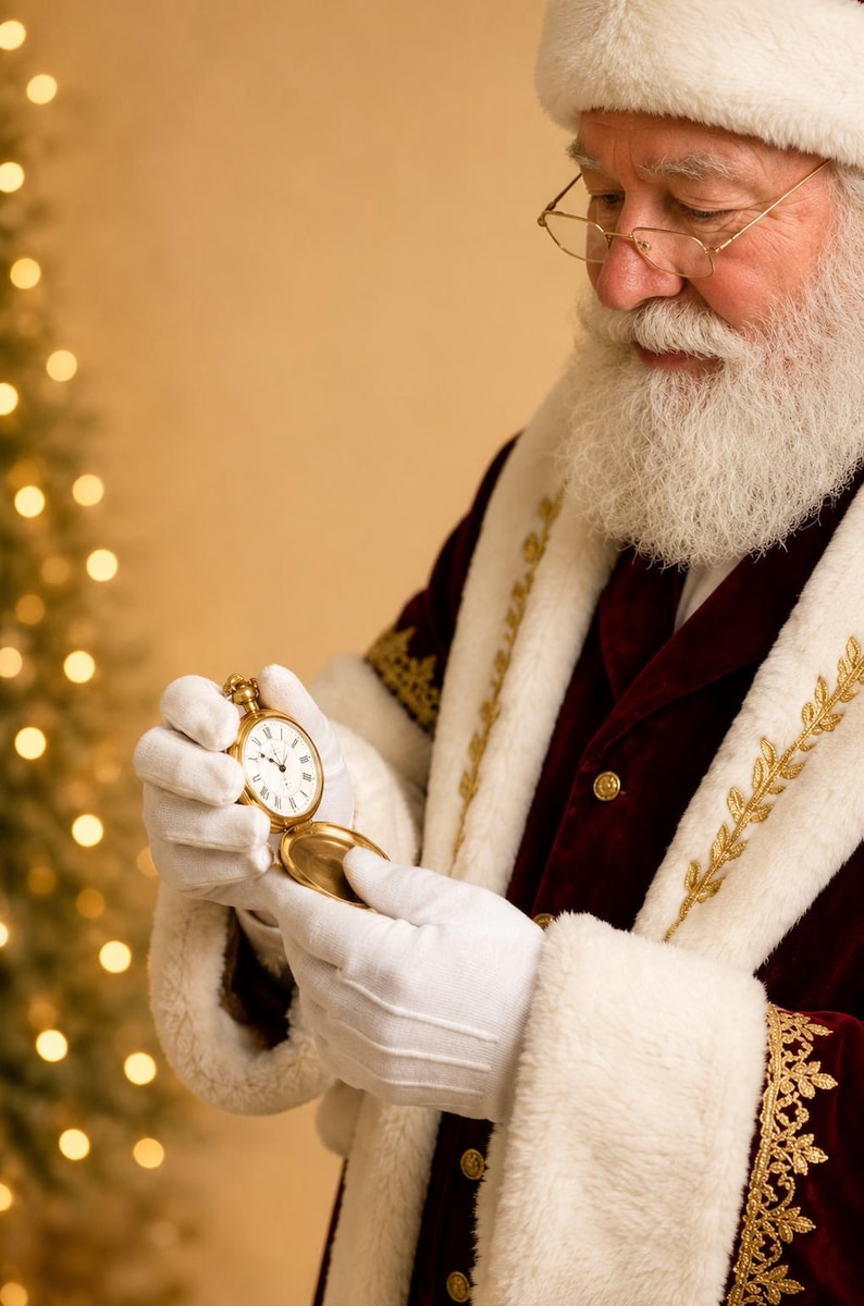 Luxury Velvet Santa Coat Costume, view 9