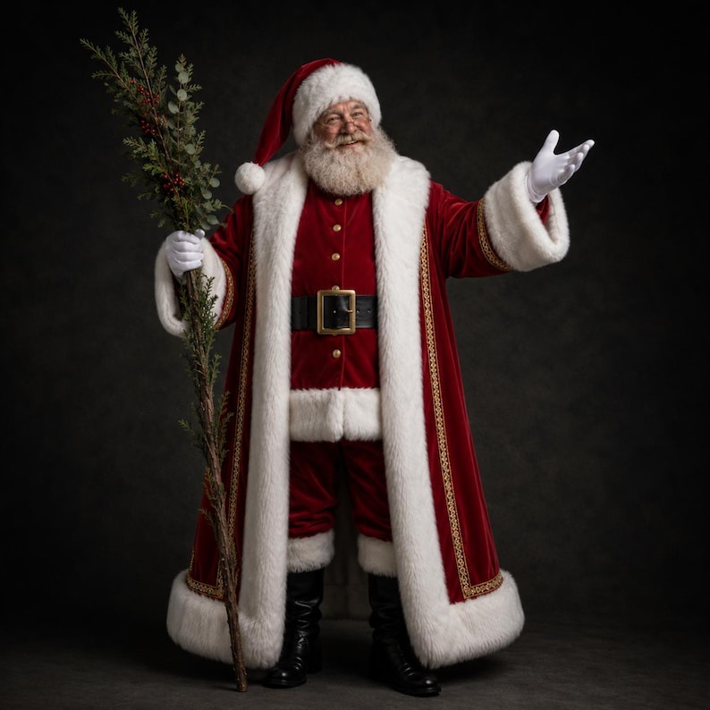 Premium Red Santa Coat, view 10