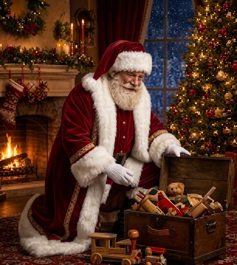 Premium Red Santa Coat, view 6