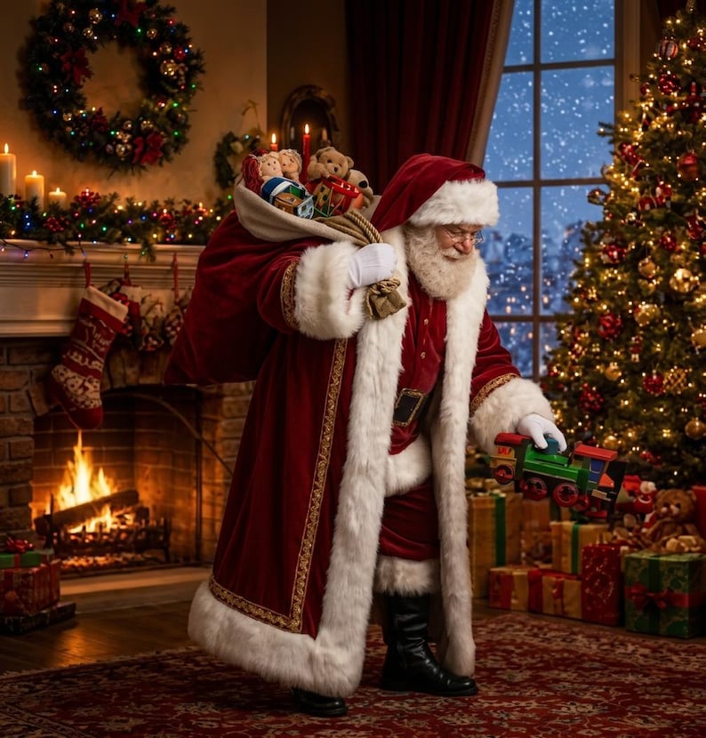 Premium Red Santa Coat, view 7