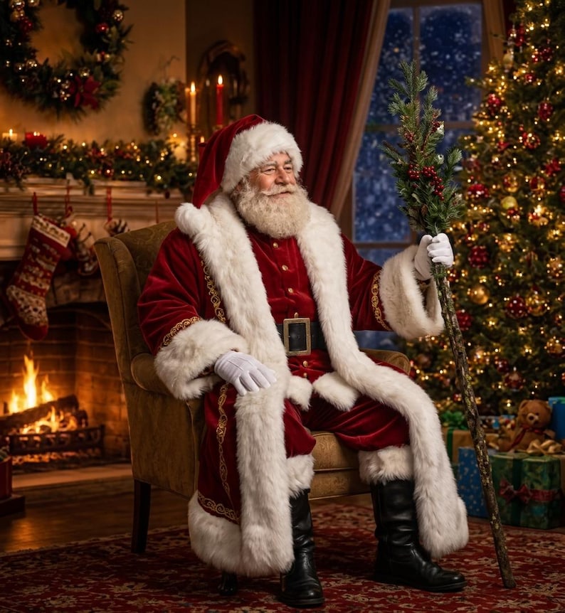 Premium Red Santa Coat, view 8