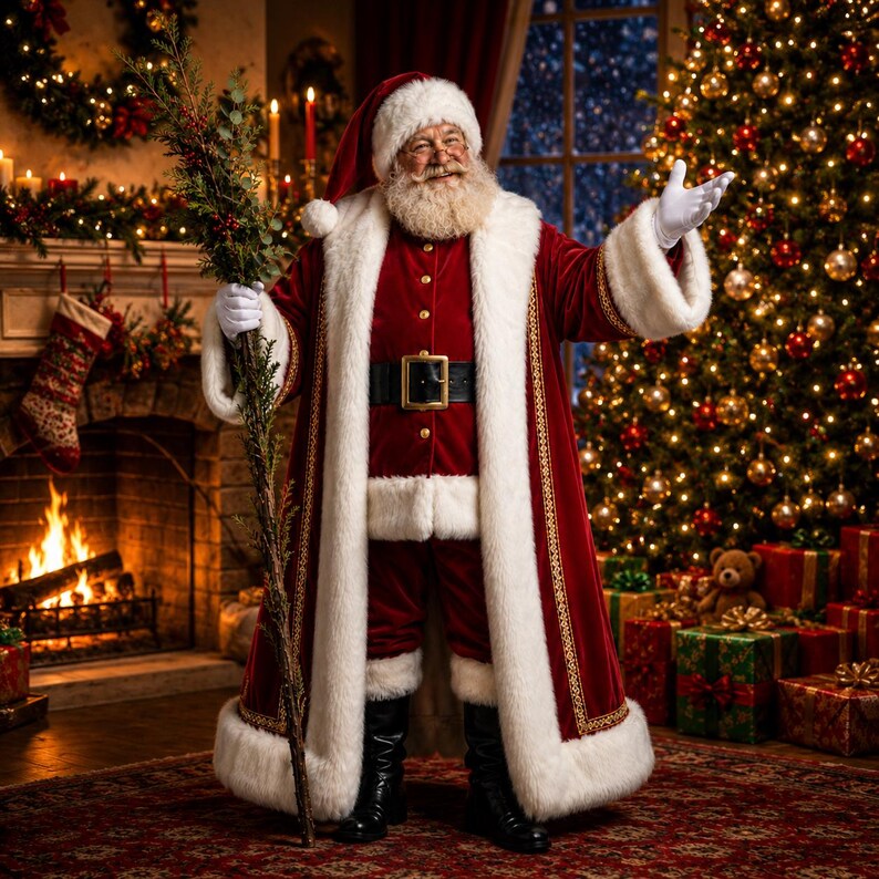 Premium Red Santa Coat, view 9